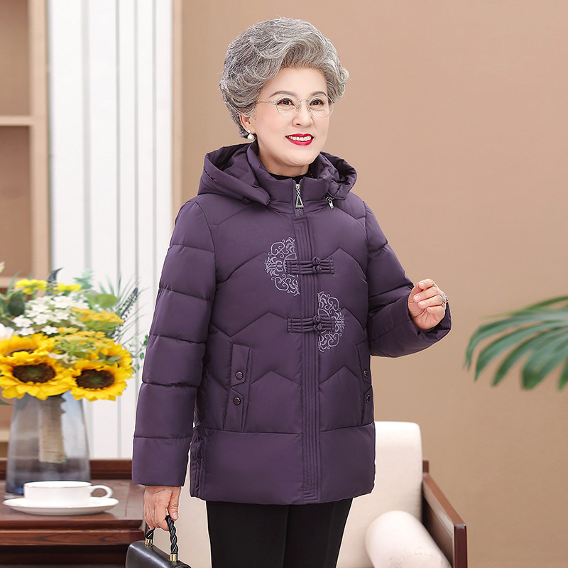 奶奶棉服女中老年冬季外套妈妈冬装加厚中长款老人老太太棉衣大码
