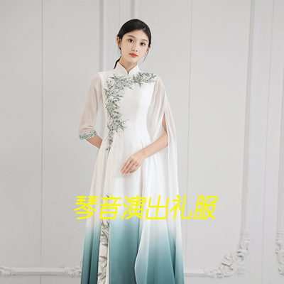 定制艺考独唱礼服女美声大气