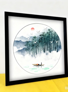 正方形书法国画实木相框38×38 50×50 60×60钻石画十字绣装裱框