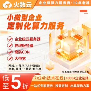 火数云按需定制高防服务器租赁大带宽算力云服务器物理机专属定制