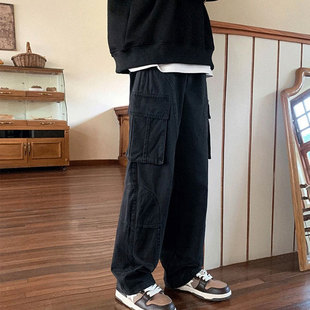 小马家2025春季新品矮个子工装裤子男秋冬季潮宽松直筒潮流休闲裤