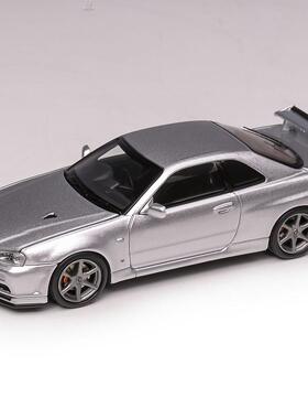 MOTORHELIX MH日产SKYLINE GT-R R34 V Spec II 1/64合金汽车模型