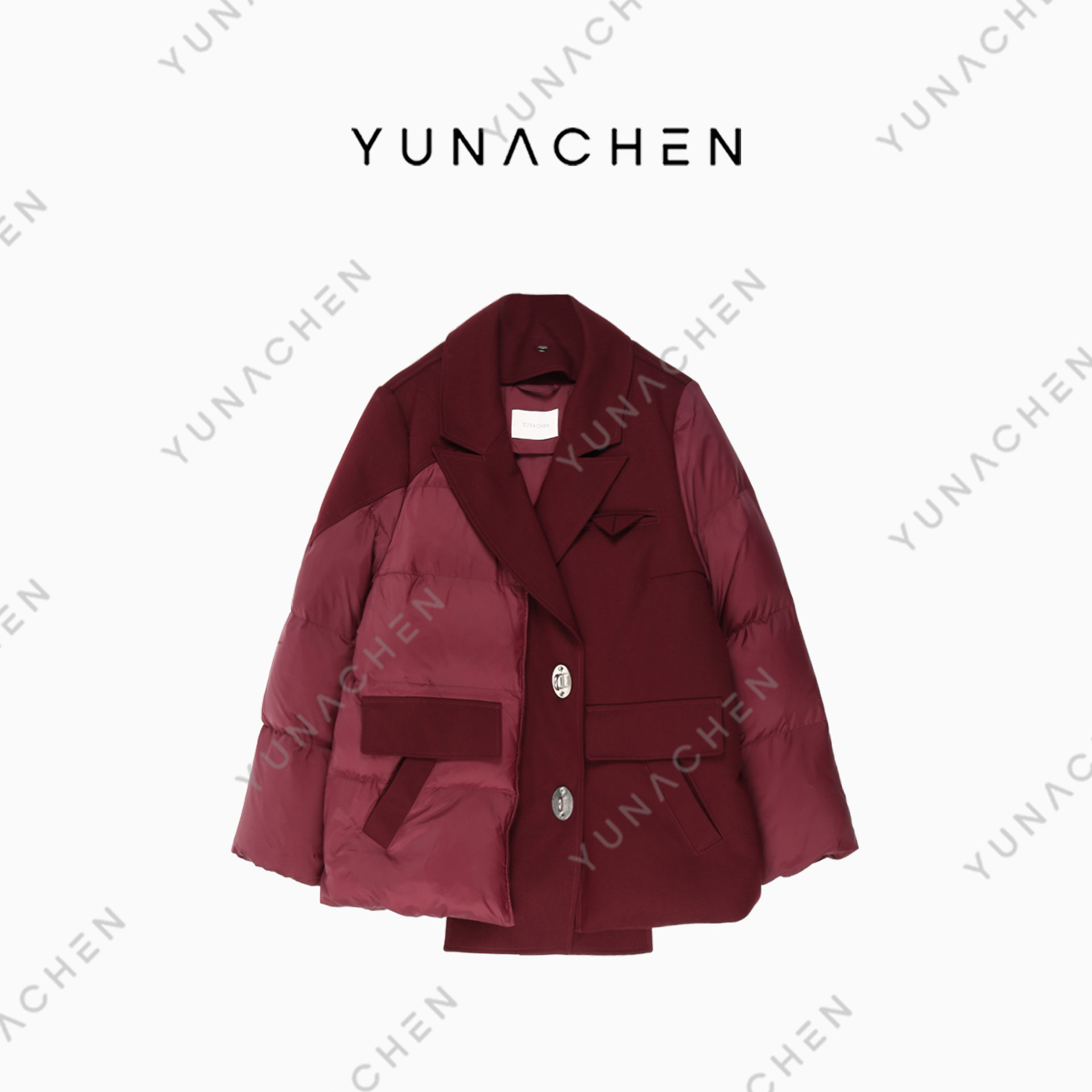 菠萝宝宝yuna【宴秋】冬季鹅绒西装短款羽绒服01-999-Y24AWY02A