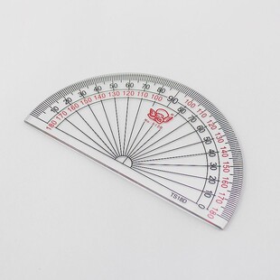 10cm小天使半圆量角器180度有机透明材料几何画图尺子半圆尺测量