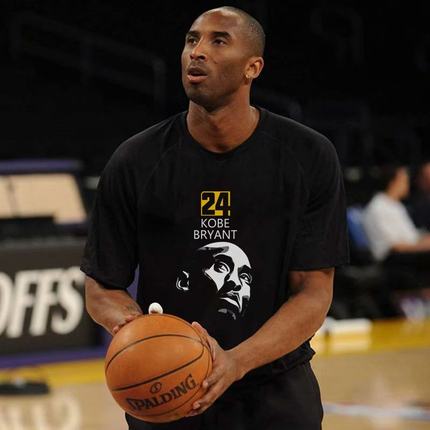 湖人队Kobe纪念科比T恤 黑曼巴夏季NBA篮球衣服学生短袖男装