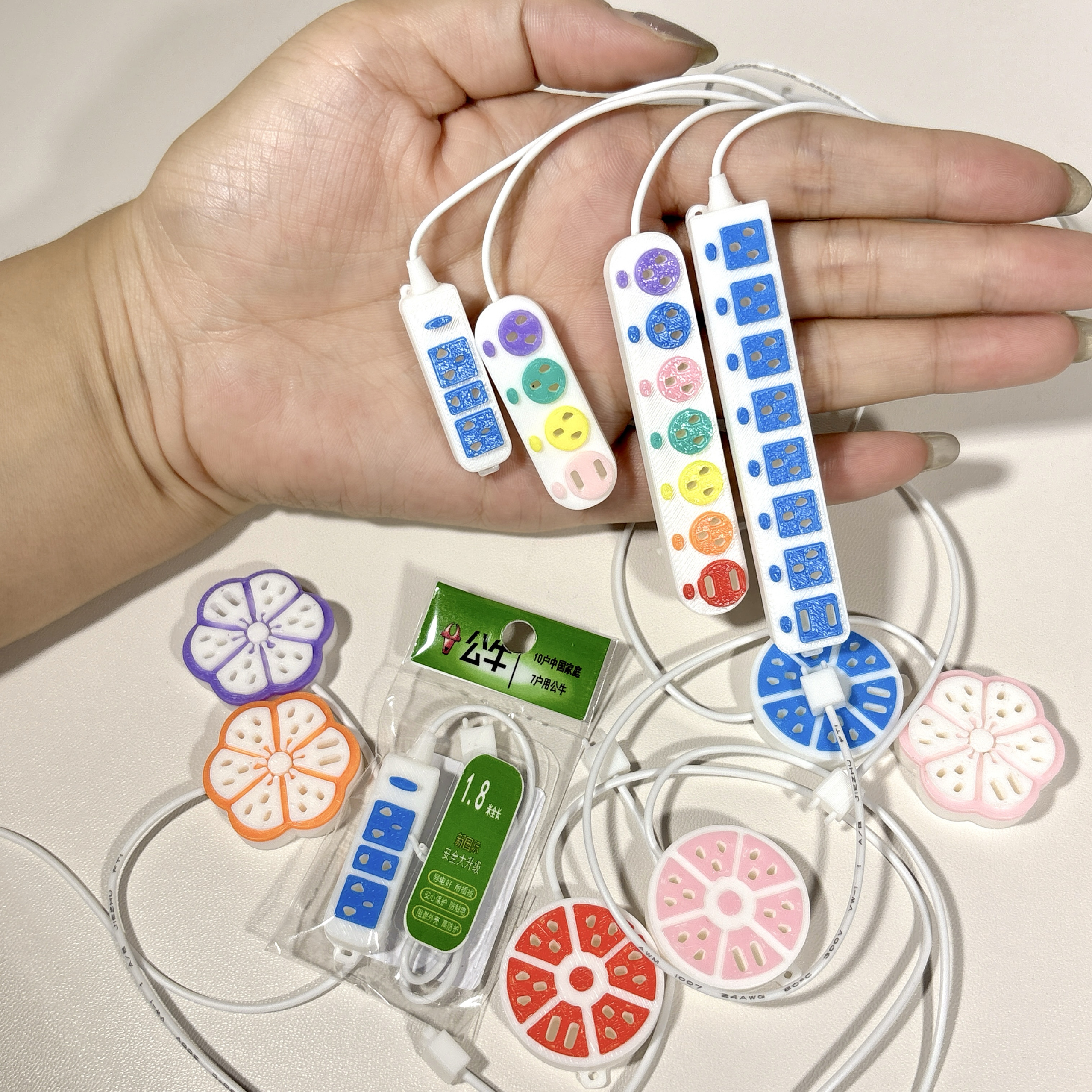 迷你插排插座模型 微缩娃屋装饰摆设场景拍摄场景道具 非儿童玩具