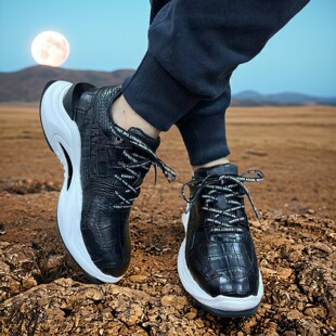 秋冬新款鳄鱼皮男士商务皮鞋男正装潮鞋子运动休闲鞋高端手工男鞋