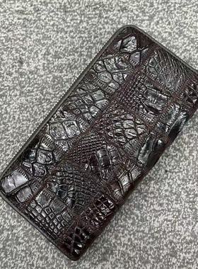 新款鳄鱼皮男女钱包黑色红色棕色男女通用鳄鱼爪手拿包尺寸19com