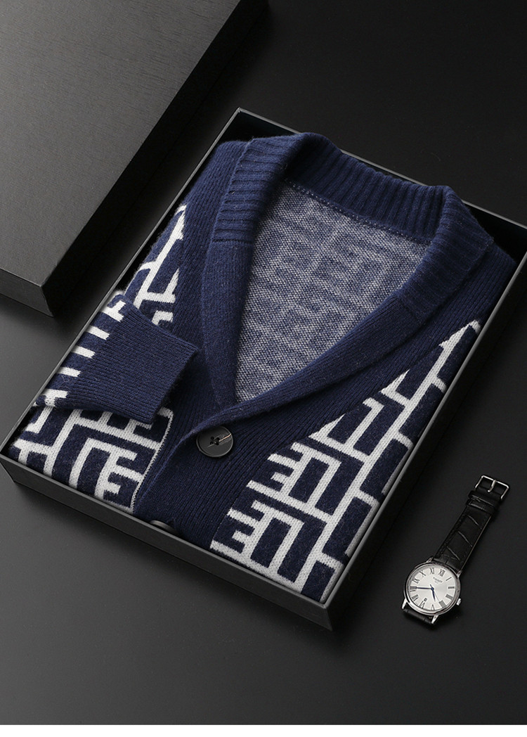 캐시미어 스웨터 남성용 헤비급 두꺼운 V 넥 100 순수 캐시미어 남성용 카디건 자카드 솔리드 컬러 니트 스웨터 스웨터 재킷