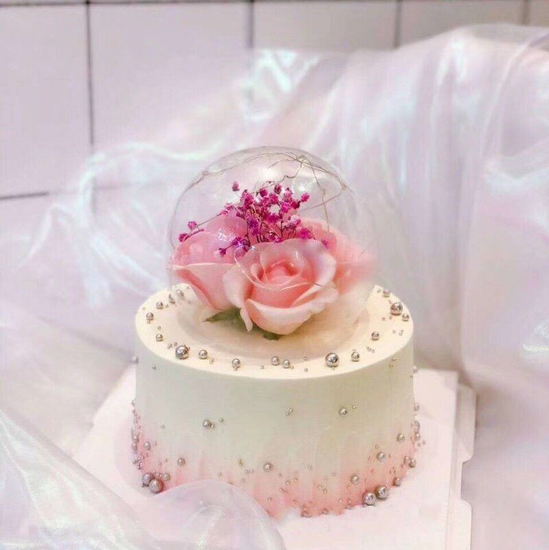 蛋糕装饰品透明玻璃罩水晶球空心球马卡龙配件烘焙创意甜品配件潮