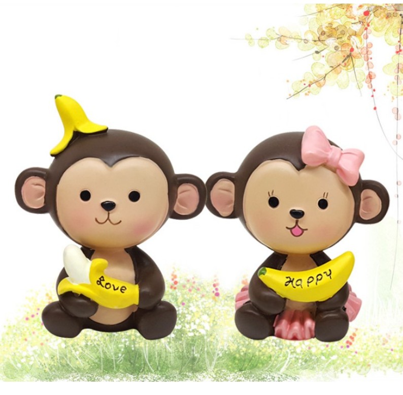 装饰摆件创意情景小猴子烘培