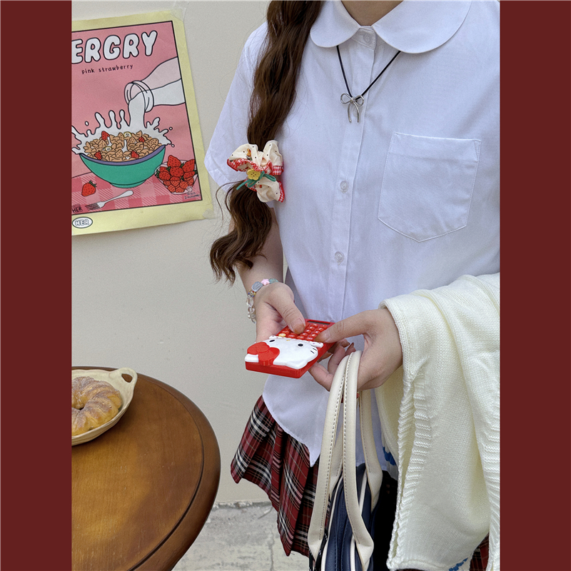 原创中古着感纯色百搭衬衫短袖JK