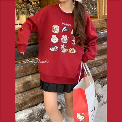 休闲童趣宽松卫衣女冬季