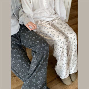 子 糯米弯刀裤 甜心轰炸机 kitty猫Kt童趣可爱休闲抽绳休闲遛弯长裤