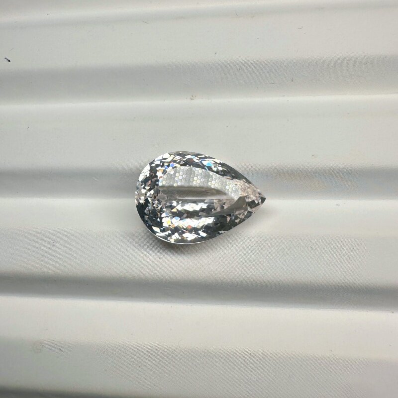 天然墨西哥赛黄晶刻面裸石19.3克拉水滴戒面吊坠晶体干净80元/ct