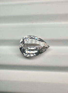 天然墨西哥赛黄晶刻面裸石19.3克拉水滴戒面吊坠晶体干净80元/ct