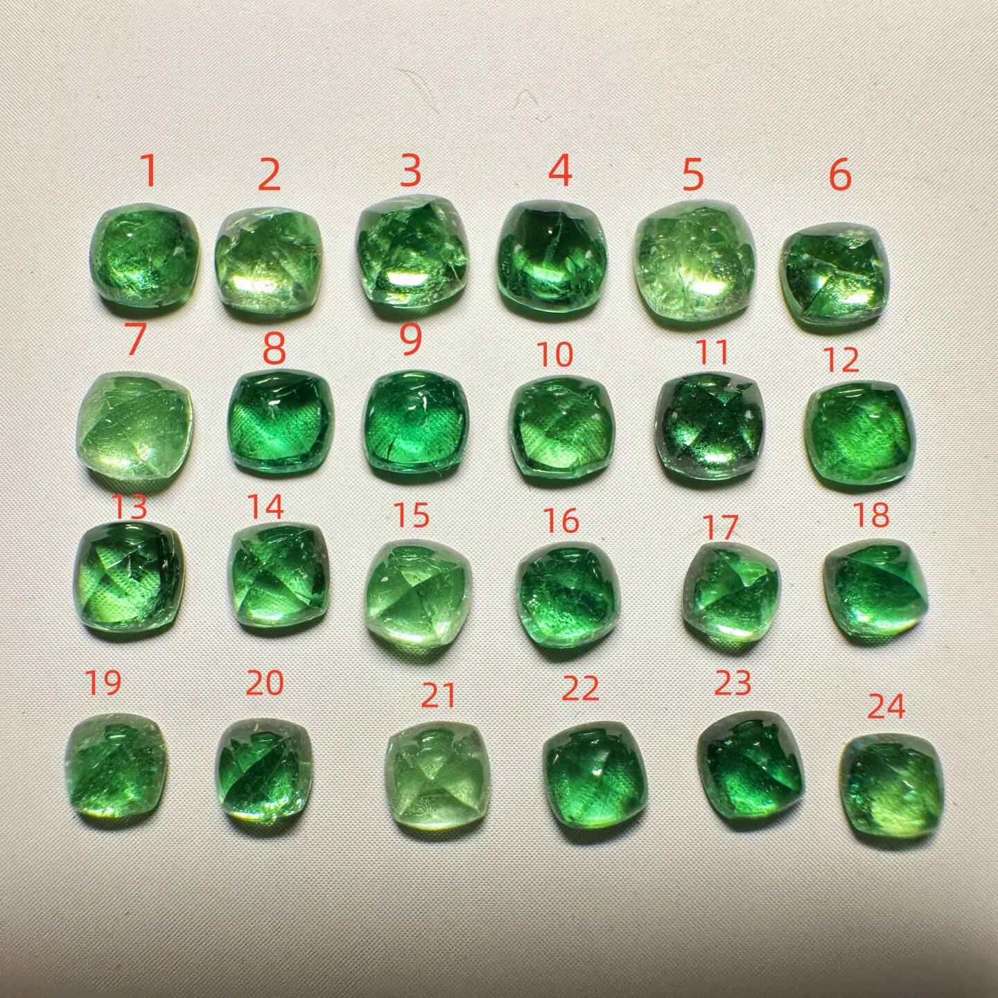 天然坦桑尼亚沙弗莱糖塔糖包山裸石200元/克拉戒面耳环薄荷绿4