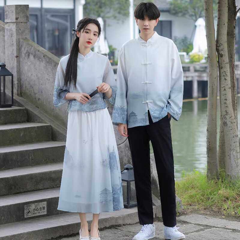 出租情侣装汉服表演服装校服租赁