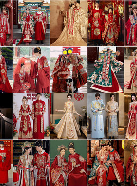 出租重工明制中式婚服凤冠霞帔