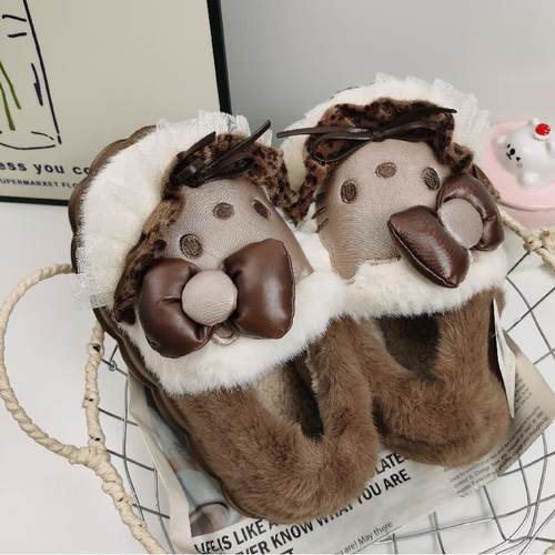 可外穿防滑舒适居家厚包跟公主风