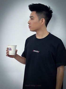 氛围AtmosphereT恤潮牌2025春季新款宽松版型黑色春季