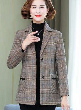 妈妈装西服常规长袖春秋外套女