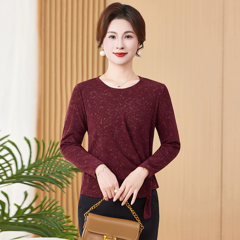 妈妈装长袖T恤小衫上衣