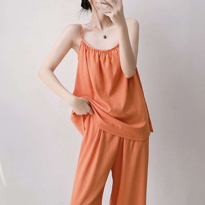 2025年夏季新款睡衣夏季吊带女网红风夏天性感外穿家居服薄款套装