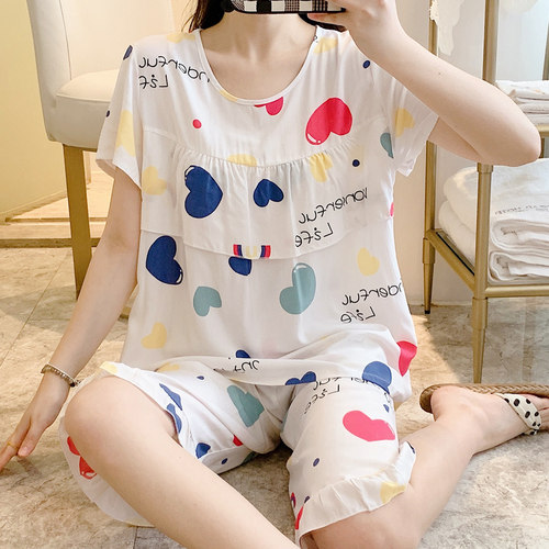 女棉绸防凸点可外穿睡衣