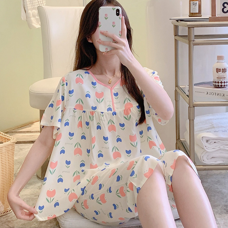 女士棉绸舒适睡衣家居服