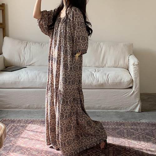 2025春秋季新款法式复古风睡裙