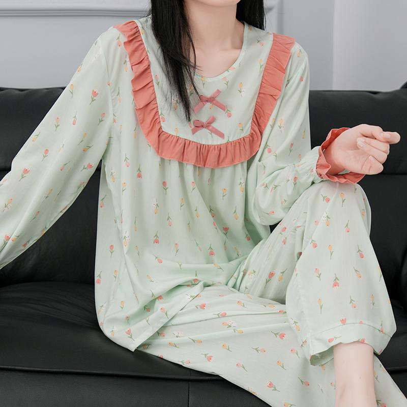 新款韩版宽松两件套睡衣