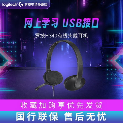 Logitech/罗技头戴usb耳麦