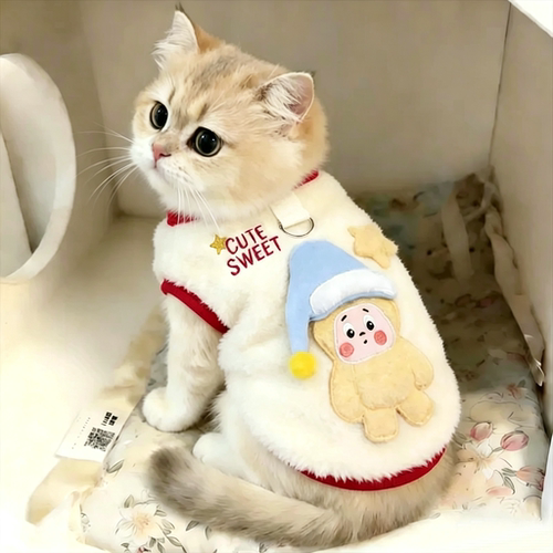 宠物猫咪可爱卡通宠物衣服秋冬装