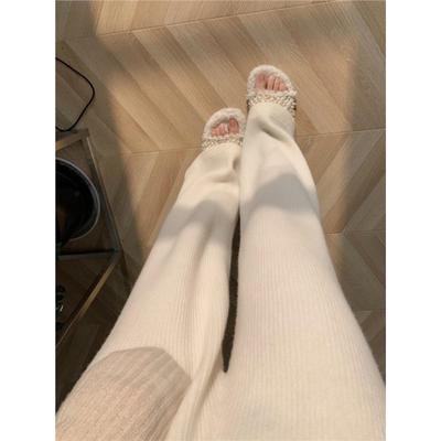 软糯羊毛针织阔腿裤女