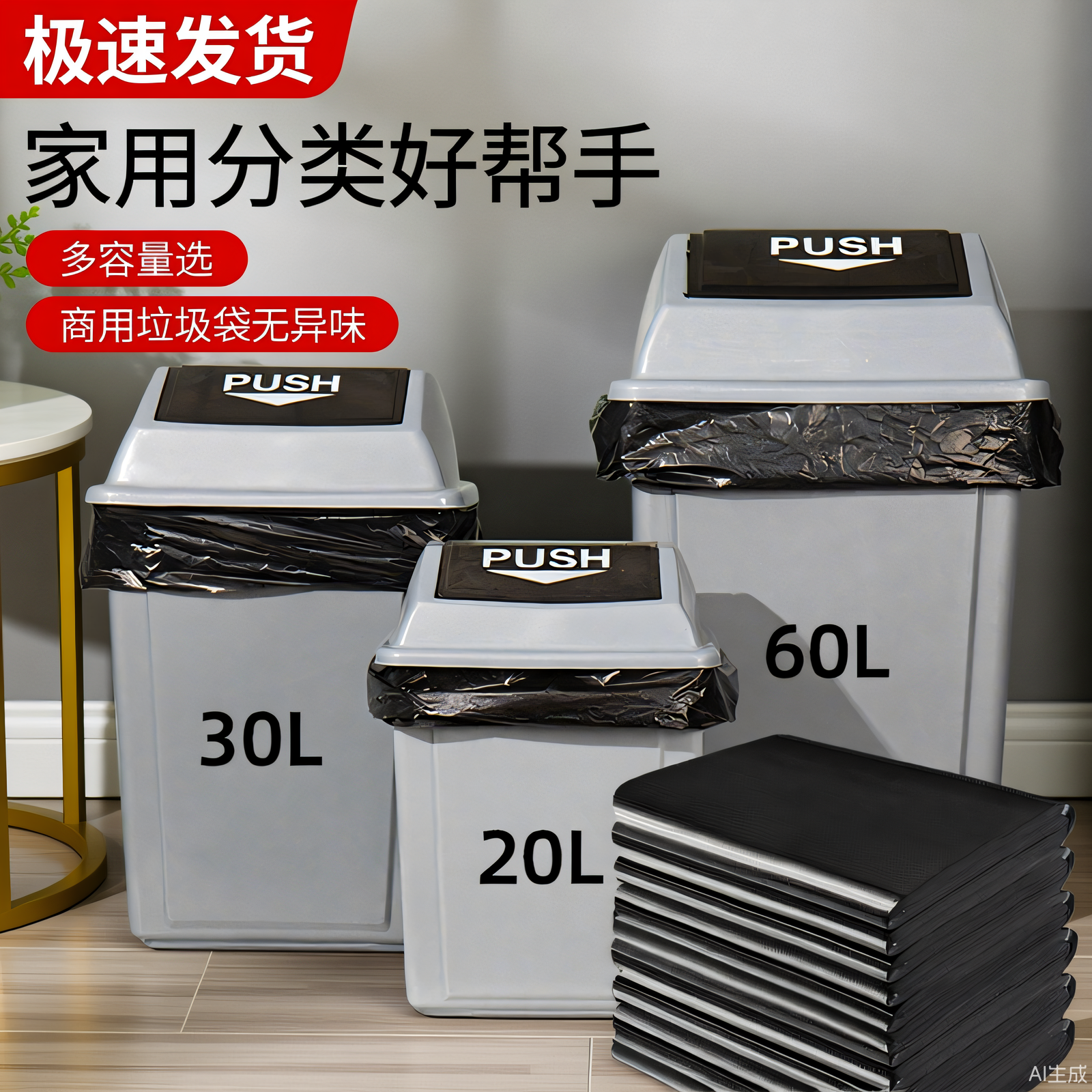 朵欣专用商用特大加厚黑色家用垃圾袋大号塑料袋子酒店厨房专用,家庭/个人清洁工具,家用垃圾袋,淘宝优惠券,粉丝福利购,淘宝优惠卷