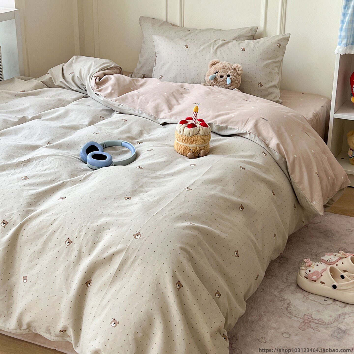 2025新款全棉学生卡通四件套纯棉被套床单学校宿舍床上用品三件套