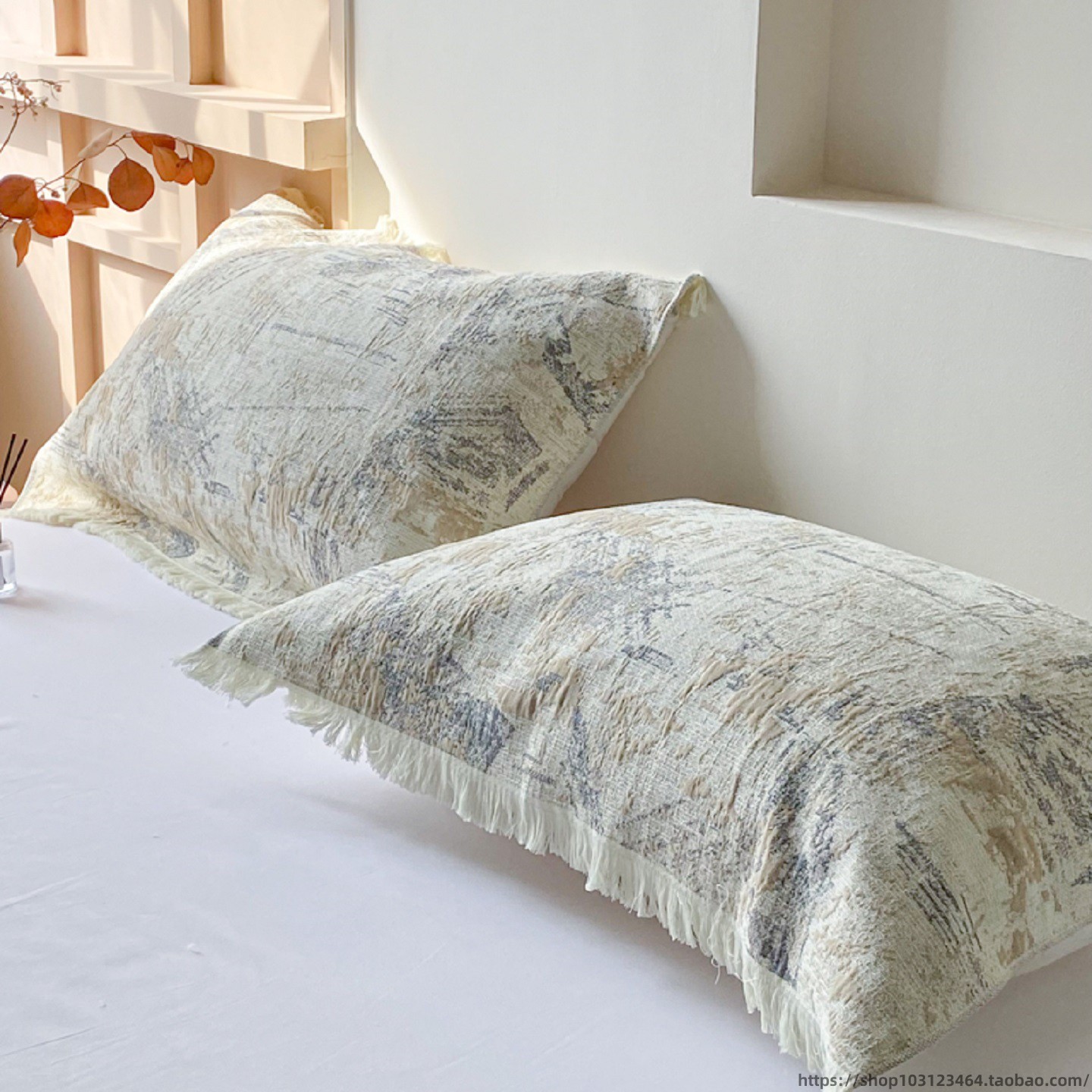 学生宿舍全棉枕巾高端流苏隔脏