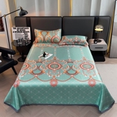 夏季 冰丝凉席三件套床单款 折叠空调软席子可水洗裸睡双人床上用品