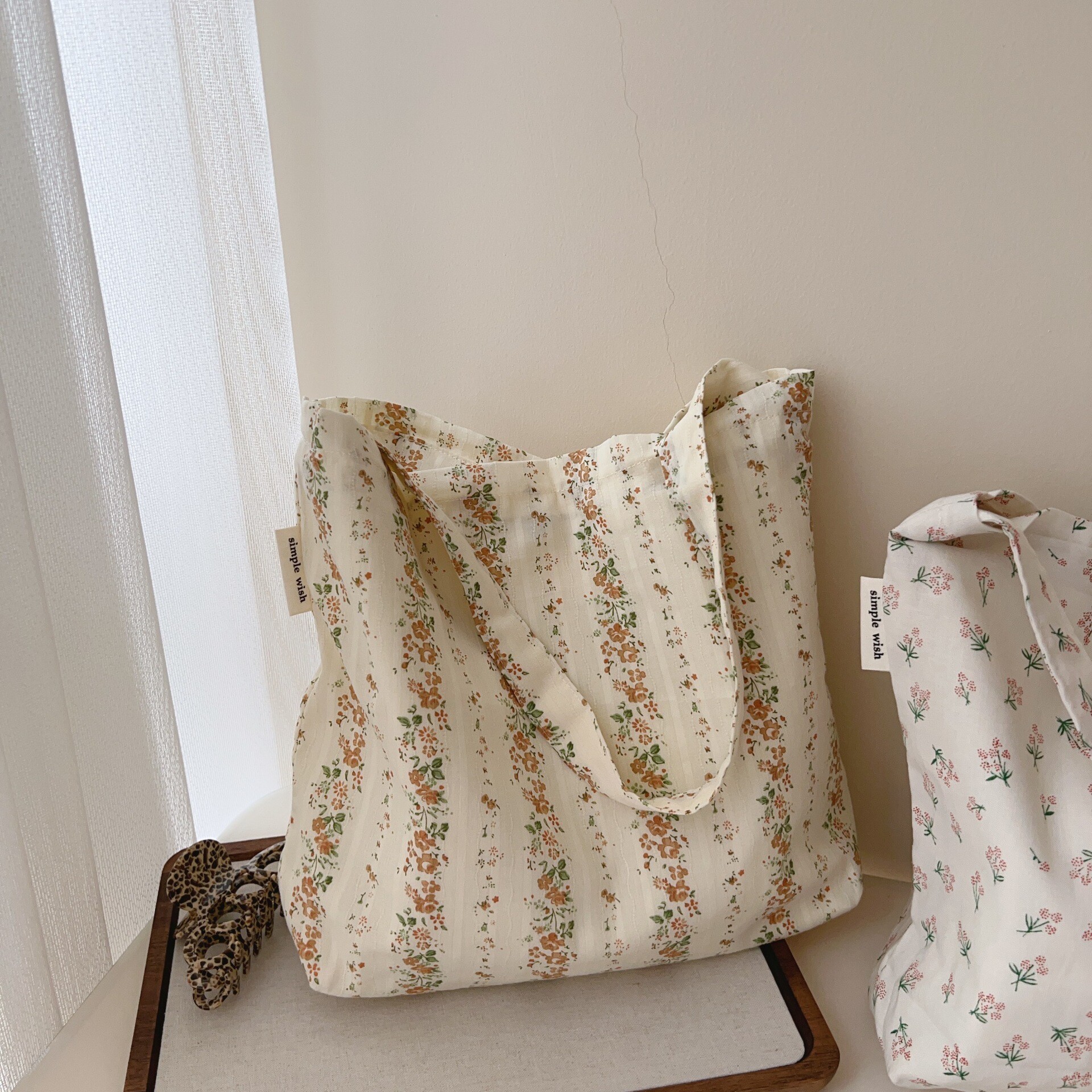 【粉豆包】文艺学院风碎花棉布腋下包 森女小清新简约托特小挎包