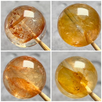 一物一图天然黄胶花散珠单珠手链多宝水晶配珠所见即所得10/12/14