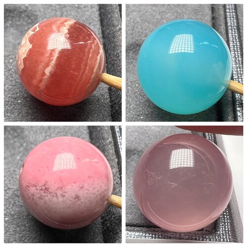 纯天然粉水晶紫水晶散珠单珠手链多宝配饰18/20M圆珠DIY