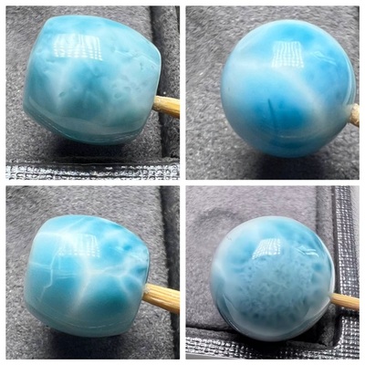 一物一图原矿海纹石单珠拉利玛散珠手链多宝配珠8/12/14M特价DIY