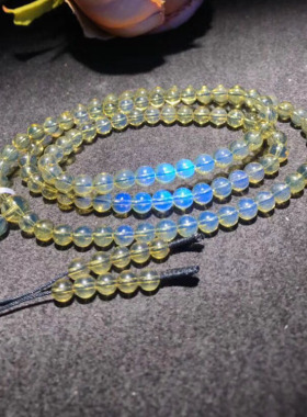 纯天然墨西哥蓝珀男女净水佛珠