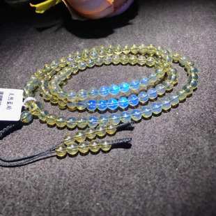 纯天然墨西哥蓝珀108佛珠佛串手链手串 男女蜜蜡琥珀高蓝净水饰品