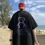 直播有280克精品220克美式潮牌夜光反光印花宽松短袖t恤T608-P35，男装T恤，电商A486