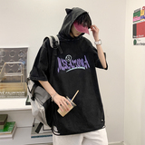 数据超好重磅抖音品质美式复古蜡染水洗连帽宽松短袖t恤T896P45，男装T恤，电商A486