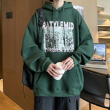 重磅华棉春季新款美式潮牌卡通宽松印花潮流卫衣外套D137P50，男装卫衣，电商A486