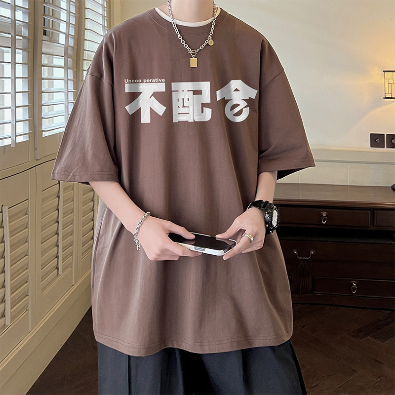 220克重磅美式潮牌宽松短袖t恤T898-P28  直播供应280克高品质P35图片