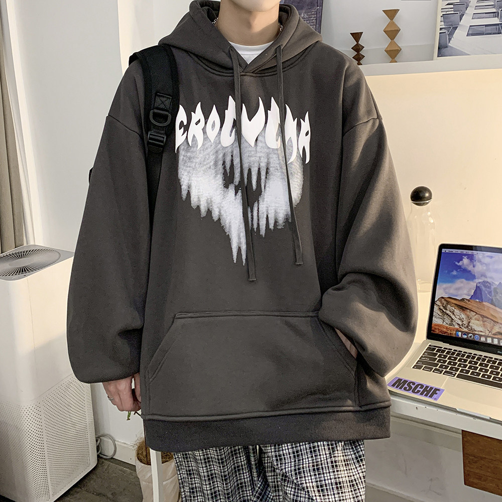 重磅华棉2023春装欧美式嘻哈发泡印花潮流连帽卫衣W269-P50，男装卫衣，电商A486